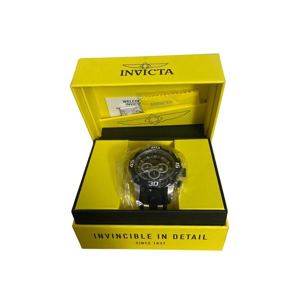 Invicta Pro Diver Chronograph Black Dial Quartz 44704 100M Men's Watch